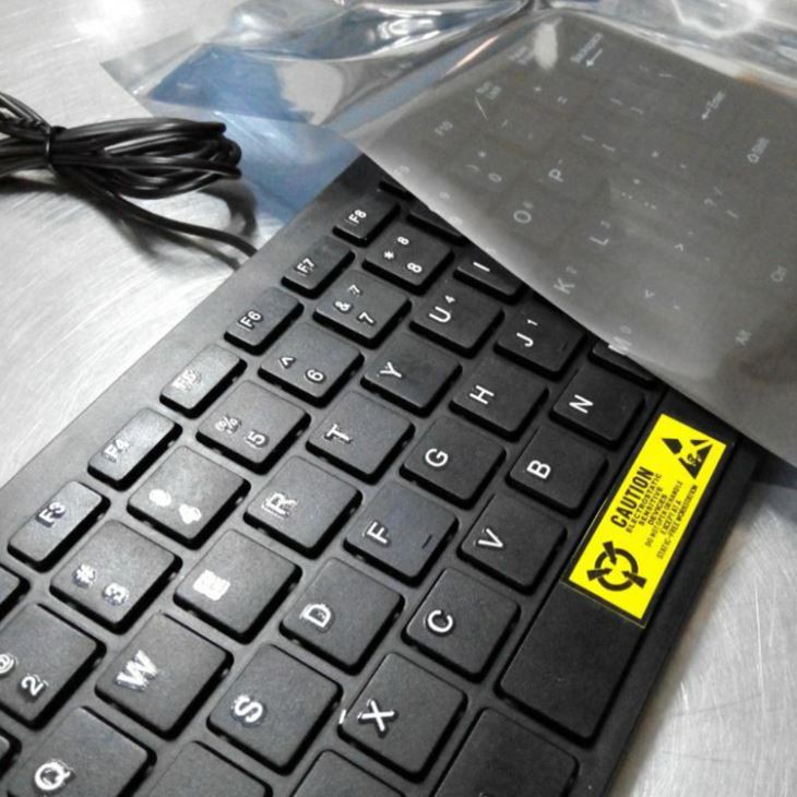 small black computer wired ESD USB Keyboard